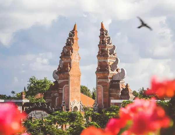 Split gate of a Balinese temple
